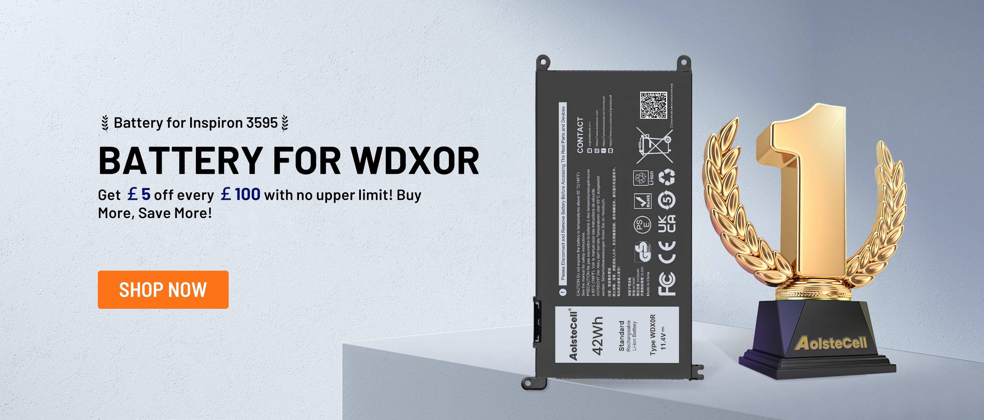 Battery for WDX0R