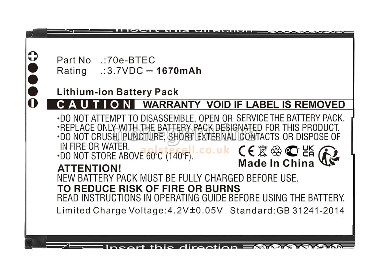 Battery for Honeywell 60e